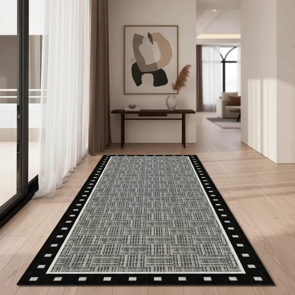 Casadeliacl - Alfombra Pasillera 3d Decorativa W.m G Moderna 1.8 M 60 Cm Linea. Gris