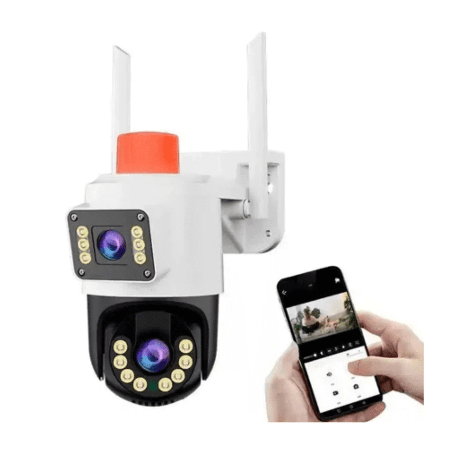 Genérico - Cámara De Seguridad Dual Jortan 5g App Yoose 2 Antena Blanco