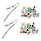 thumbnail image 4 of 24 Piezas De Plata Tibetana Angel Wing Charms Colgante De Cristal Bead Multicolor, 4 of 5