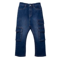 Pillin - Jeans Niño Cargo Cintura Ajustable Azul