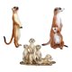 thumbnail image 5 of Adorno De Escritorio De Figura De Acción De Animales Salvajes De Suricata De Pie De Simulación De 3 Piezas, 5 of 5