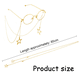 thumbnail image 4 of Cadena para gafas hecha a mano con colgante de cinco estrellas de plata y cuerda de metal antideslizante popular, 4 of 5