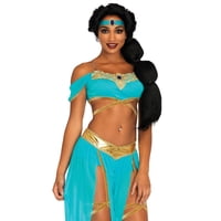 Costume Leg Avenue Oasis Princess, Azul, Talla Pequeña (4 Piezas)