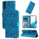 thumbnail image 2 of Funda tipo cartera FOXDOCK para Samsung Galaxy S23 , diseño girasol en relieve, cuero PU, cierre magnético, soporte y tarjetero, 2 of 5