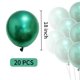thumbnail image 2 of Paquete de 20 globos Ztikug 46 cm Verde Metálico, 2 of 6