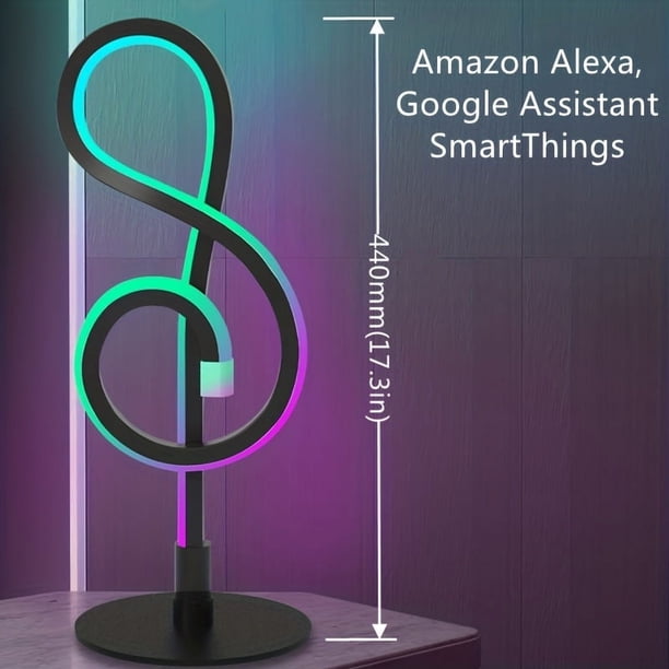 Musical Note Lights Dynamic Pickup Atmosphere Symphony Table Lamp Usb Sound Control Rhythm RGB Bedroom Decoration Background Live Color; Decorative Symphony Atmosphere Lamp