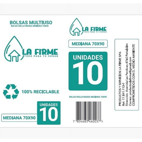 La Firme - Bolsa De Basura 70X90 (60 Rollos)