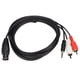 thumbnail image 1 of Cable adaptador de sonido DIN de 8 pines a 2 RCA de 3,5 mm (macho a macho) para amplificador, receptor y subwoofer (1,8 m), 1 of 8