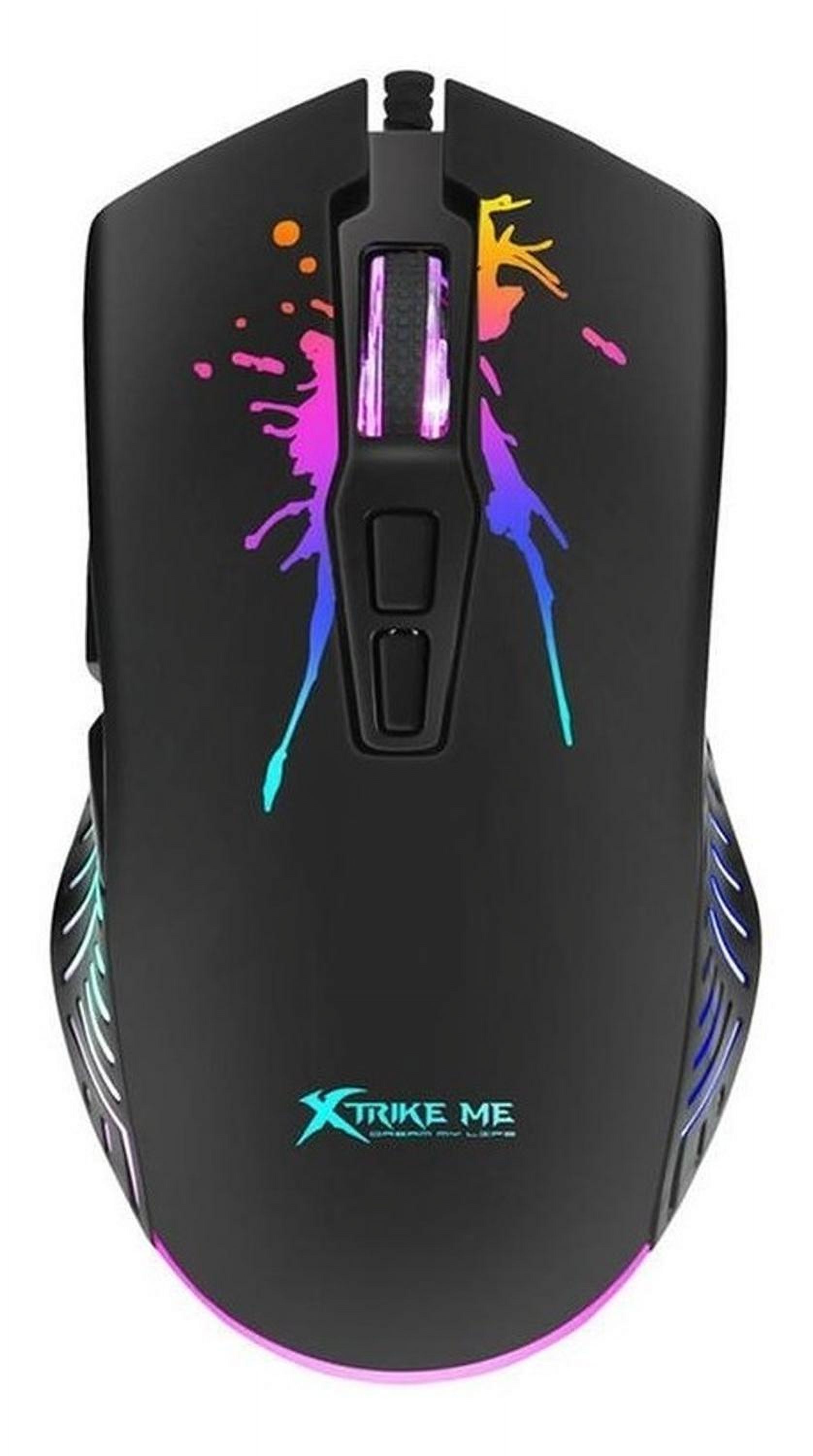 Xtrike Me - Mouse Gamer Rgb 7200 Dpi Xtrikeme Alta Presición Negro