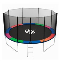 Cama Elástica 14Ft 4,27 Mts Glowup + Malla Y Escalera