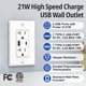 thumbnail image 2 of Enchufe de pared USB ThunderWay 4.2A 20A USB‑C/USB‑A, 2 of 8