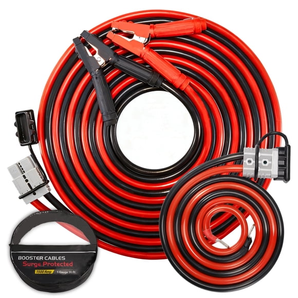 Cables de arranque FIERYRED calibre 1, 9 m, 1000 A con bolsa