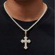 thumbnail image 4 of Collar con Cruz de Moissanita de 5 Mm para Hombre Color D VVS1 Collar de Tenis para Mujer Colgante de Moissanita de Plata Esterlina S925 Joyería Religiosa para Hombre 16-20 Pulgadas, 4 of 5