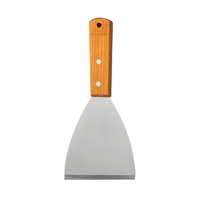 Cook In - Espatula Recta Triangular Para Plancha Mango Maderia 22 Cm