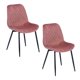 thumbnail image 1 of Pack 2 Sillas De Comedor De Terciopelo Rosado, 1 of 6