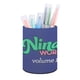 thumbnail image 1 of El Mundo de Nina-theme Cylinder Pen Holder Pencil Organizer with Flannel Lining PVC Leather Material Cardboard Base for study work 10*8CM, 1 of 6