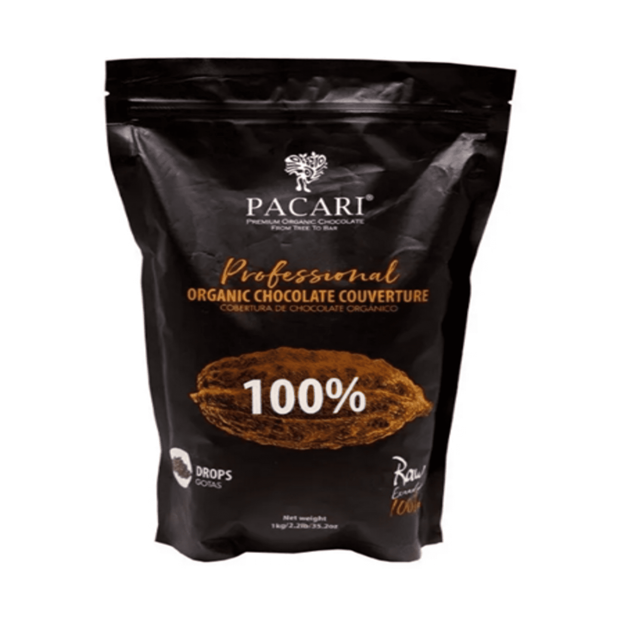 Chip De Chocolate Orgánico 100% Cacao 1 Kg Pacari Sin Gluten