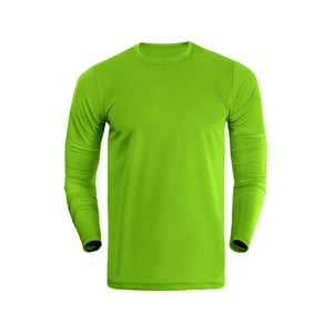 Broskis - Polera Manga Larga Deportiva Dryfit Talla Verde Lima M
