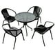 thumbnail image 1 of Set terraza Maceio 4 sillas + Mesa vidrio 80x70 cm Negro, 1 of 8