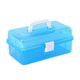 thumbnail image 2 of Caja De Almacenamiento Multiusos Organizador Hobby DIY Caja De Herramientas Plegable 2 Bandejas Azul, 2 of 5