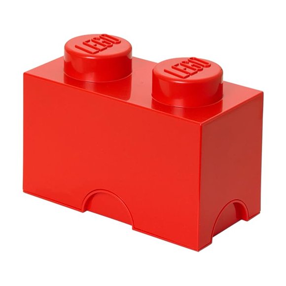Caja de almacenamiento LEGO Room Copenhagen Brick 2, color rojo brillante