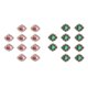 thumbnail image 1 of 20 Piezas Adornos Para álbum De Recortes Con Botón De Cuentas Traseras Planas Rosa Verde, 1 of 5