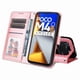 thumbnail image 4 of Funda tipo cartera FOXDOCK para Xiaomi Poco M4 Pro 4G , diseño girasol en relieve, cuero PU, cierre magnético, soporte y tarjetero, 4 of 5