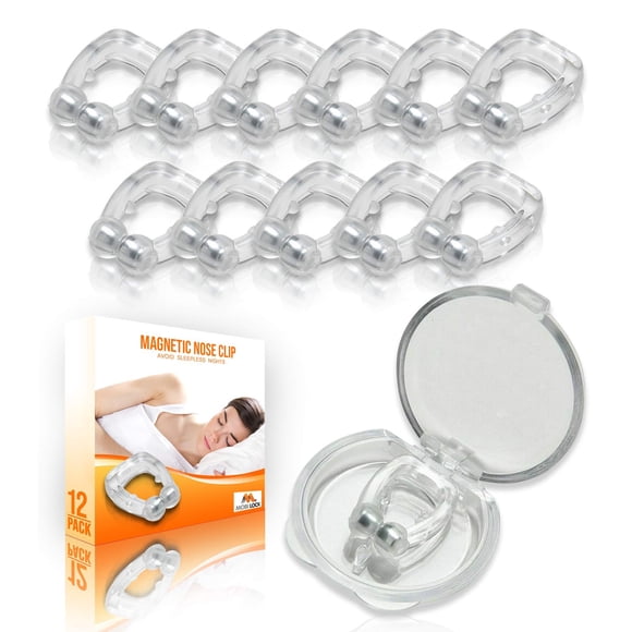 Clip Nasal Mobi Lock - Pack de 12 de Silicona para Reducir Ronquidos