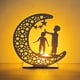 thumbnail image 1 of 3D Wooden Handmade Moon Star LED Lights - Perfect Ramadan Kareem Ornament for Muslims, Eid Crafts, Home Decor & Themed Parties, 1 of 5