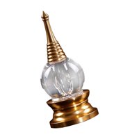 Magideal - 11.5 Cm Stupa Pagoda Escultura Auspiciosa Torre De Buda Aleación Estatua Estatuilla Adornos De Budismo Suministros De Decoración De