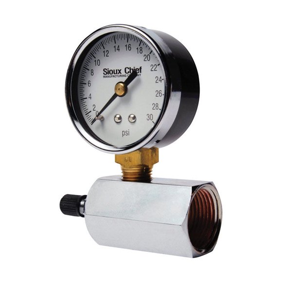 Manómetro Sioux Chief 355-30PK1, 30 psi, 2 cm, policarbonato