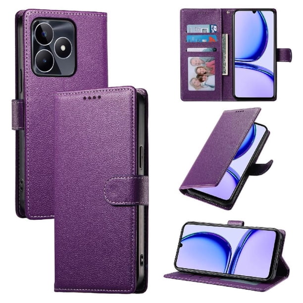 Funda para FOXDOCK Realme C61 4G– Cuero Premium, 3 ranuras para tarjetas, Protección contra impactos