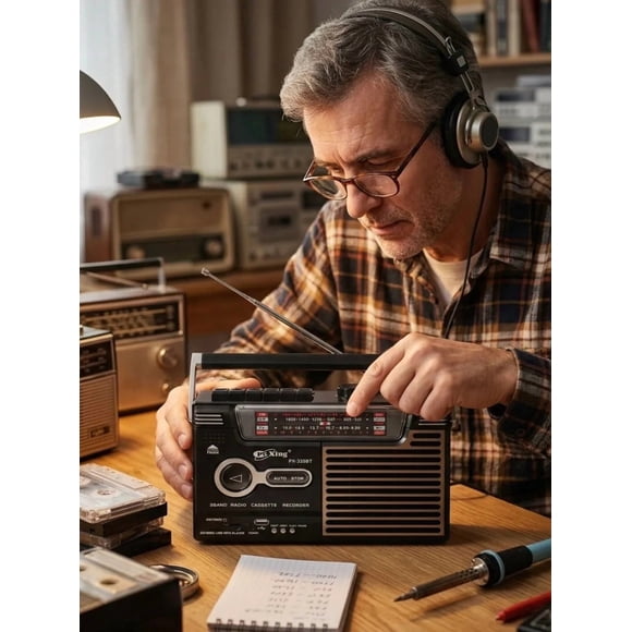 Radio Grabadora Casette Portátil Retro USB SD AM/FM/SW MV