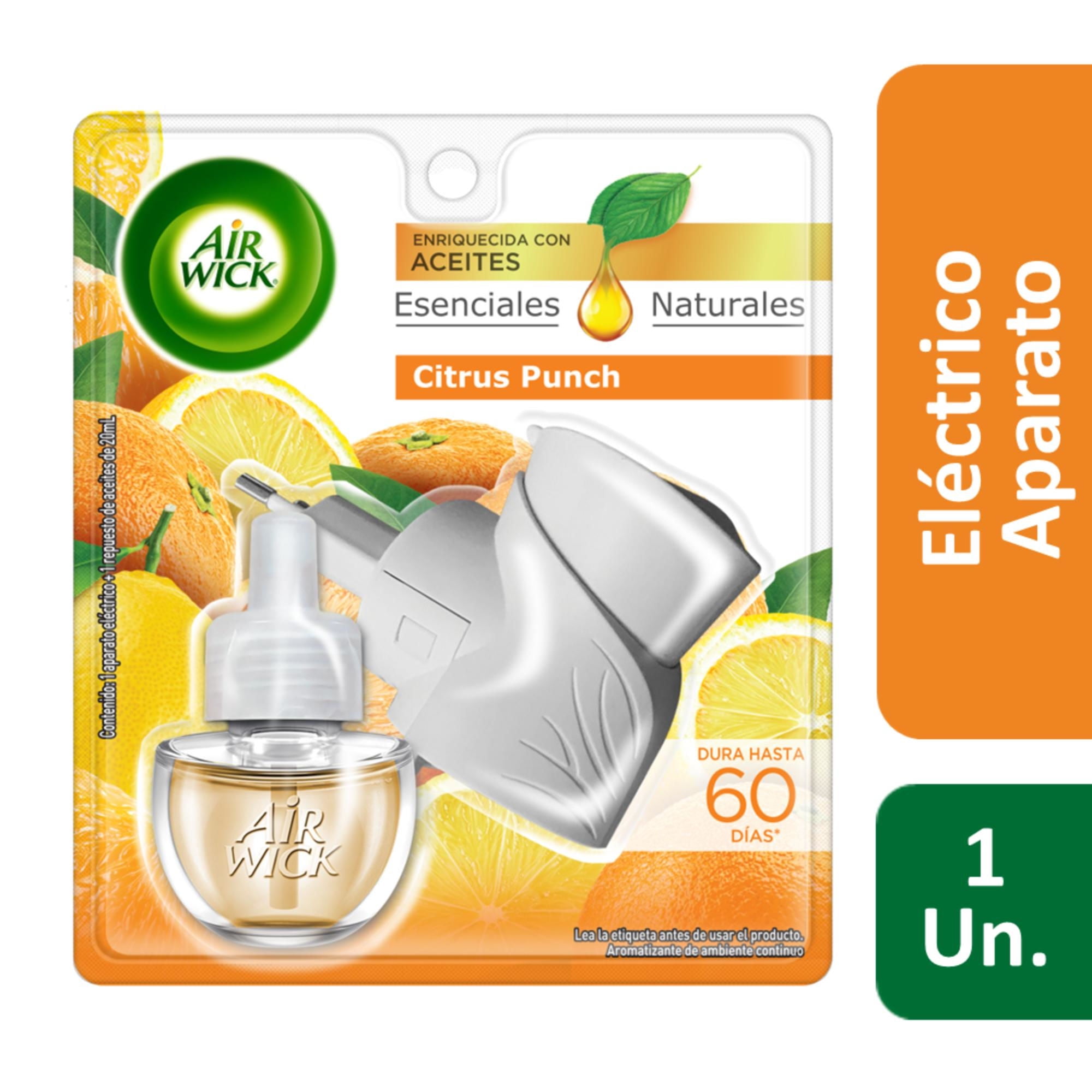 Kit Aromatizante Eléctrico Citrus Aparato+recarga 20 ml Airwick