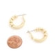 thumbnail image 3 of Arete Aro Saronite Sodajo Bañado En Oro Con Esferas Rodio Mujer, 3 of 3