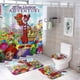 thumbnail image 1 of La gran aventura de la piruleta-theme 4-Piece Shower Curtain Set with Rugs, Waterproof Bathroom Decor Set Includes Bath Mat, U-Shaped Rug, Toilet Lid Cover and Curtain with Hooks, 1 of 6