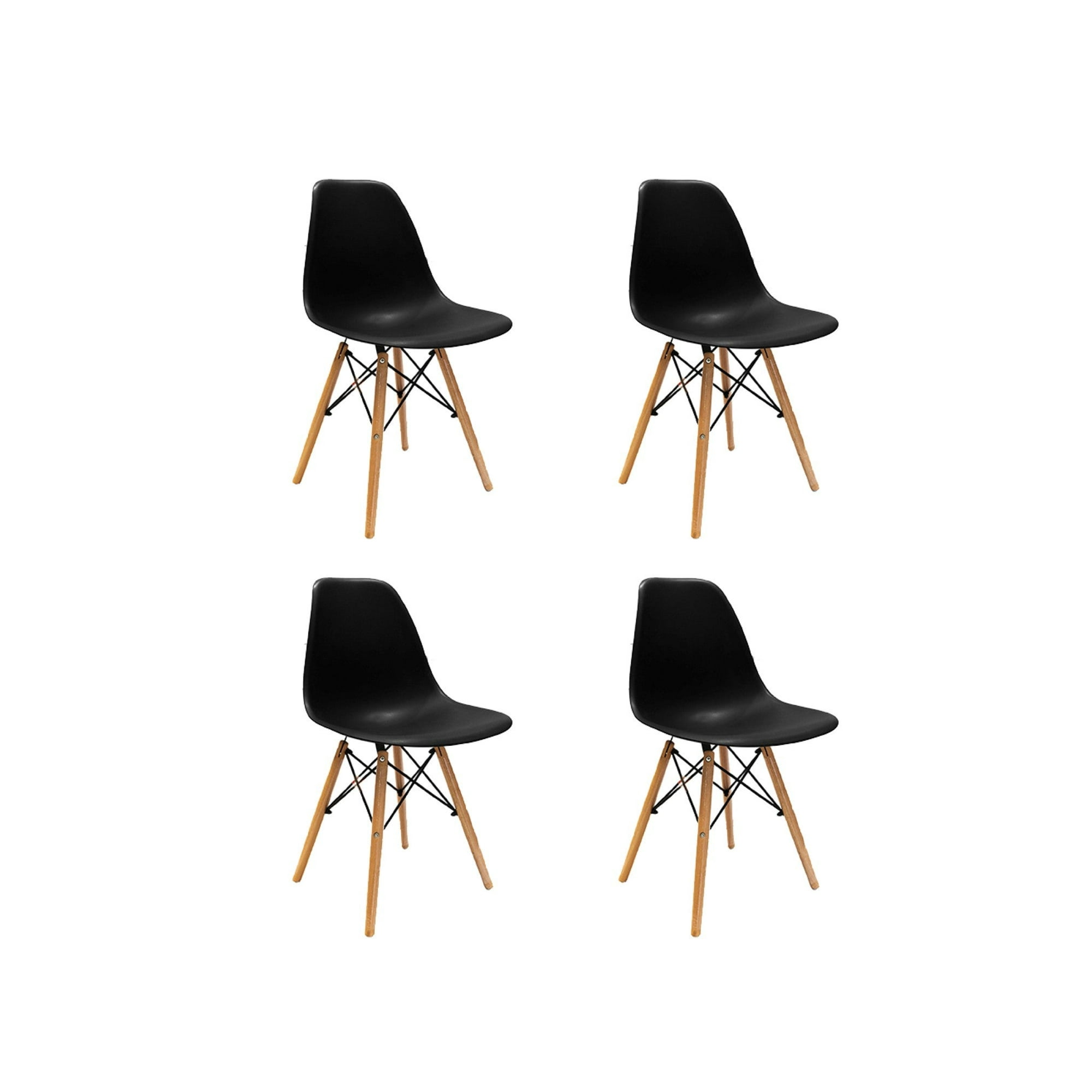 Decoexpress - Pack 4 Sillas Eames Negro