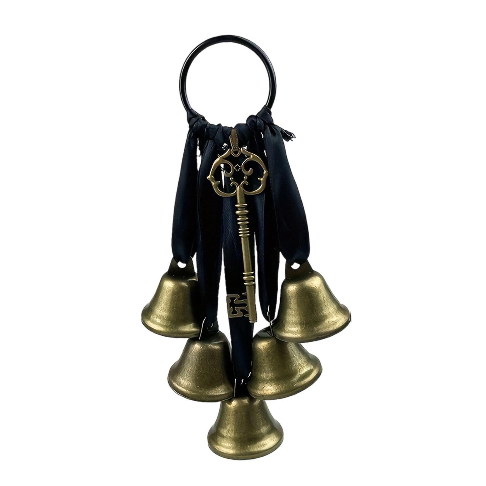 Magideal - Campanas De Para Pomo De Puerta, Campana De Colgante, Rústica, Pagana, Para Protección, Carillón De Viento Para Colgar En La Puerta, Decor Negro