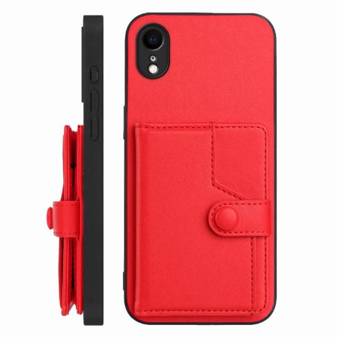 Foxdock Funda Para Iphone Xr Con Bloqueo Rfid - Diseño Elegante Con Cierre De Botón