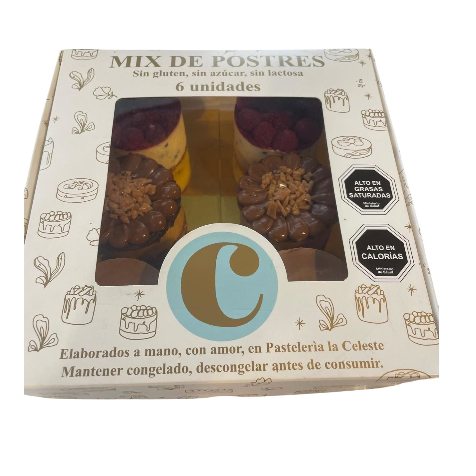 Mix Postres Sin Gluten/sin Azúcar 6 Un Pastelería La Celeste