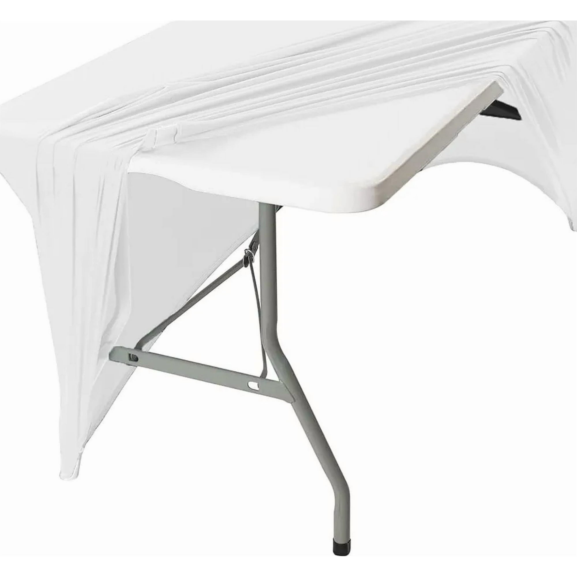 Genérico - Funda Mantel Spandex 180x75x75 Evento Blanco Liso