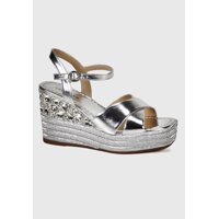 Degas - Sandalia Cuero Ibalú Plateado