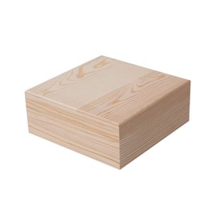 Magideal - Caja De Madera Joyero Caja De Almacenamiento Estuche Decorativo Caja Para Pintar Con Tapa De Fácil Apertura Adecuado Para Guardar Accesorios De Costu 20Cmx20Cmx8Cm