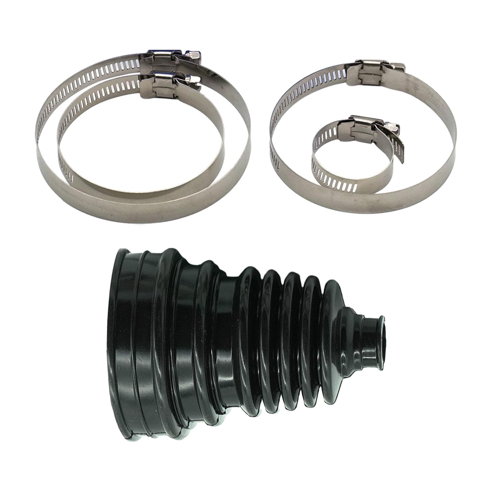 Magideal - Juego De Botas De Junta Homocinética Con 4 Abrazaderas, Reemplazables Directamente, Accesorios Automotrices Duraderos Y Resistentes Al Desgaste, Cauch Negro