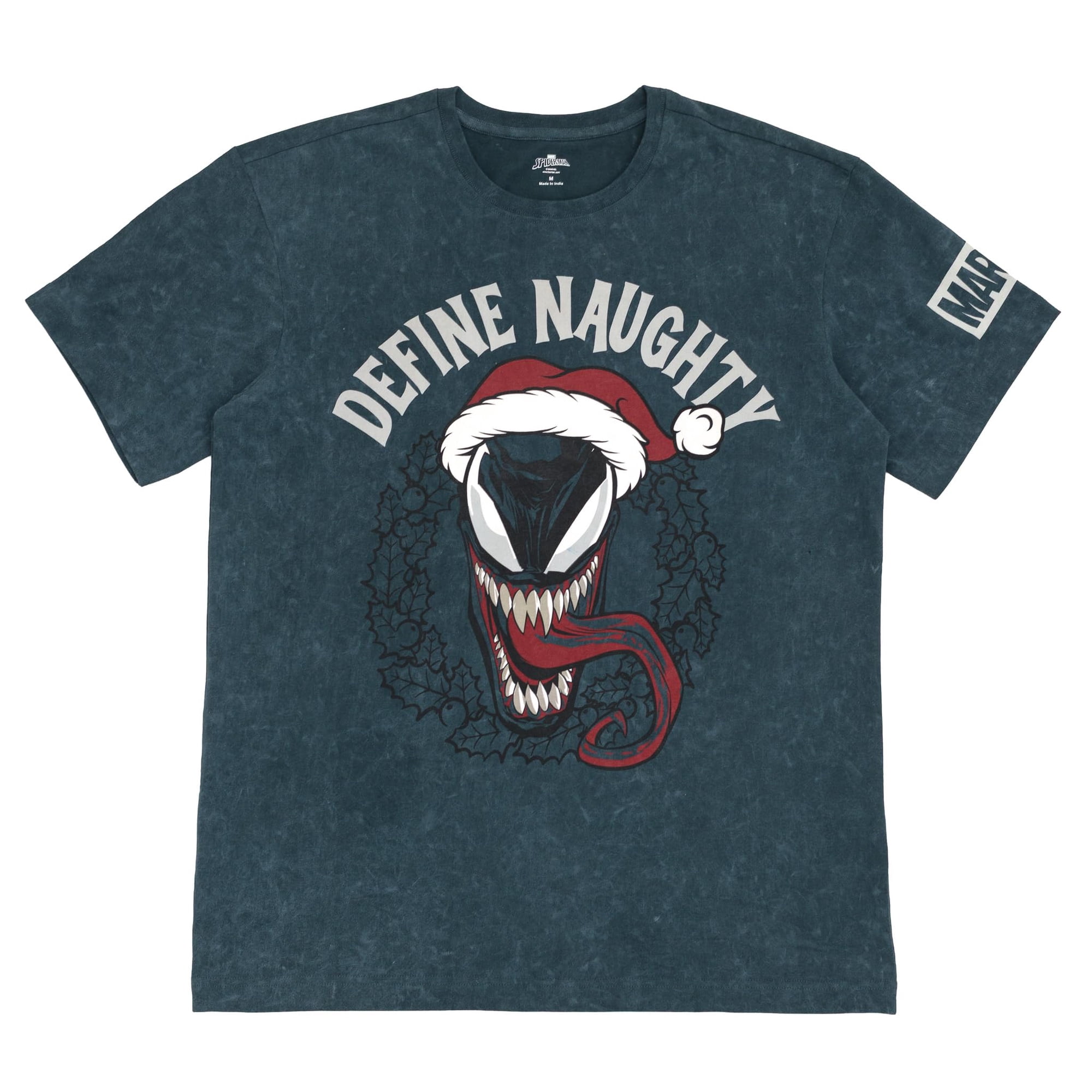 Camiseta Marvel Spider-man Venom Christmas Para Hombre, Talla L