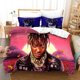 thumbnail image 1 of x2386 Bed SheetsNew Juice Wrld Bedding Set Twin Full Size Stars Juice Wrld Bed Set Aldult Kid Bedroom Duvetcover Sets 3-Piece Bedding Set (1 Duvet Cover + 2 Pillow Shams) nj2386, 1 of 5