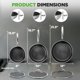 thumbnail image 5 of Set de Sartenes NutriChef 8", 10", 12" Antiadherente de Acero Inoxidable, 5 of 8
