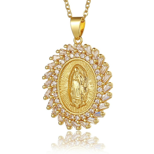 Gorgeous Women's Copper Virgin Mary Pendant Necklace - Perfect Holiday Gift for Believers!
