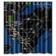 thumbnail image 1 of Cortina de ducha con mapa del metro de Nueva York, juego de cortina de baño con ganchos, tamaño 66 x 72 pulgadas, 1 of 3