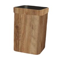 Magideal - Papelera De Basura Para Hogar Con Diseño De Grano De Madera Cubo Abierto Para Residuos Domésticos Y Contenedor De Desperdicios De Pp Adecuada Para Dor 225X275Cm